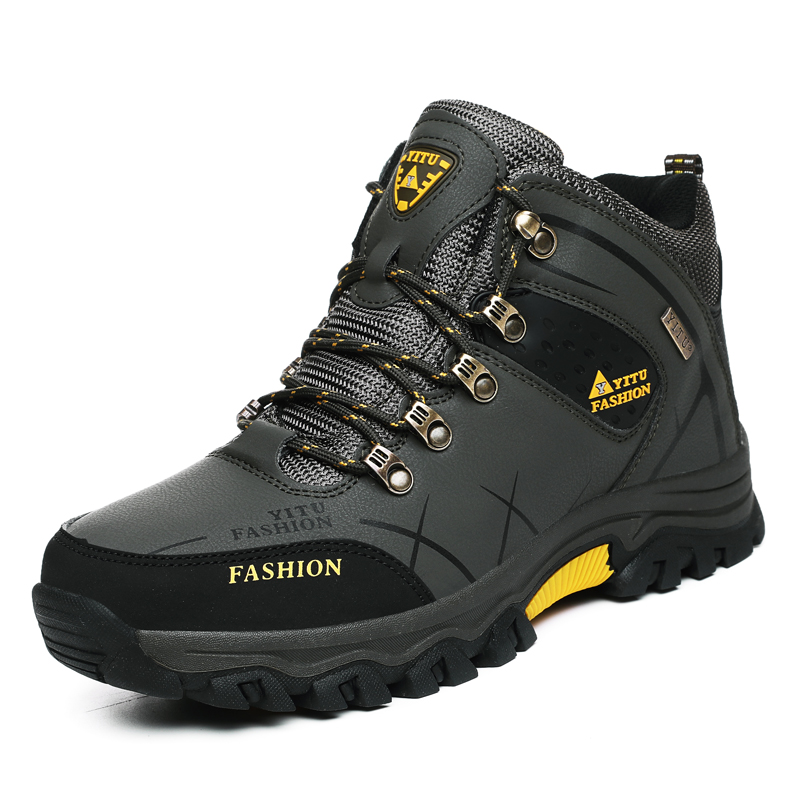 Waterproof Winter Boot - รองเท้าบูทหิมะฤดูหนาวสำหรับผู้ชาย แบรนด์ดัง กันน้ำ หนังแท้ รองเท้าผ้าใบอุ่นพิเศษ รองเท้าบูทผู้ชายสำหรับกิจกรรมกลางแจ้ง