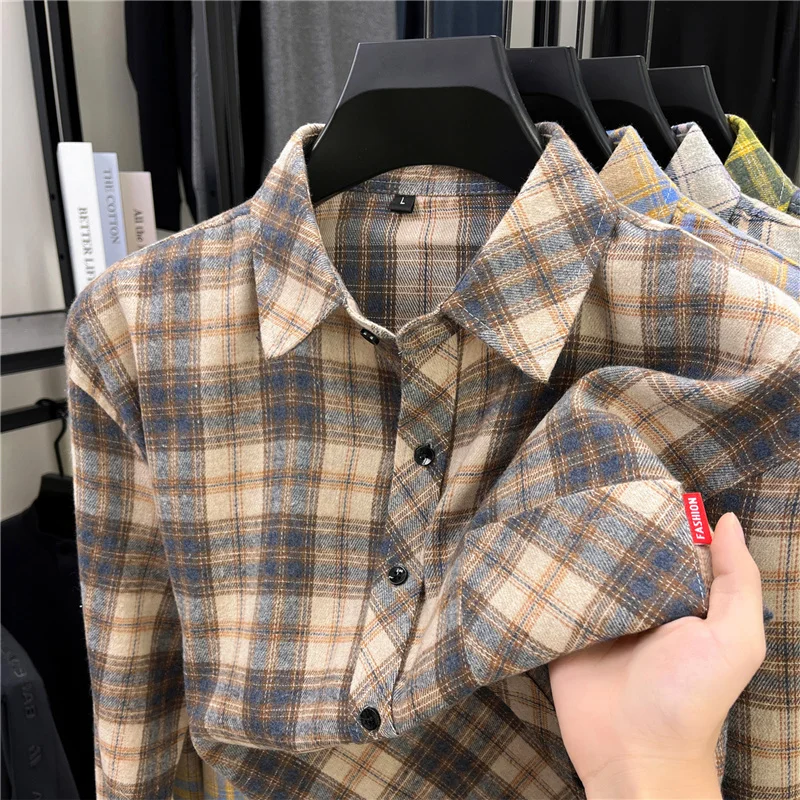 เสื้อเชิ้ตผู้ชายลายสก็อตแบบเรโ - Flannel Shirt Lined บทวิจารณ์และราคา