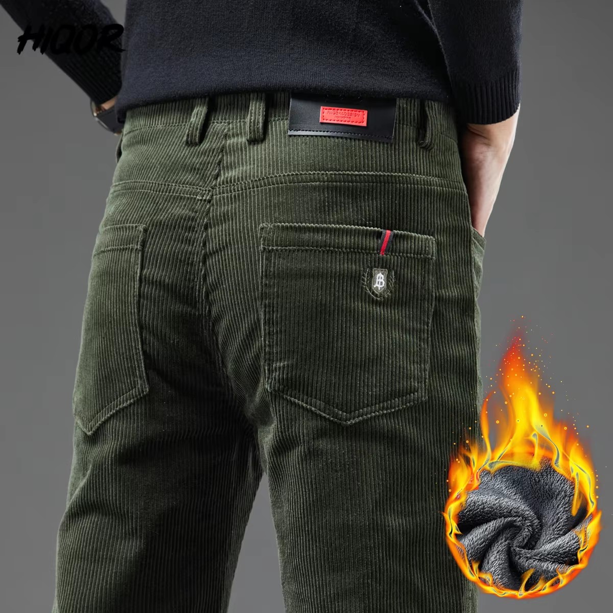 กางเกงขายาวผู้ชายผ้าลูกฟูกหนาน - Corduroy Pant Warm บทวิจารณ์และราคา