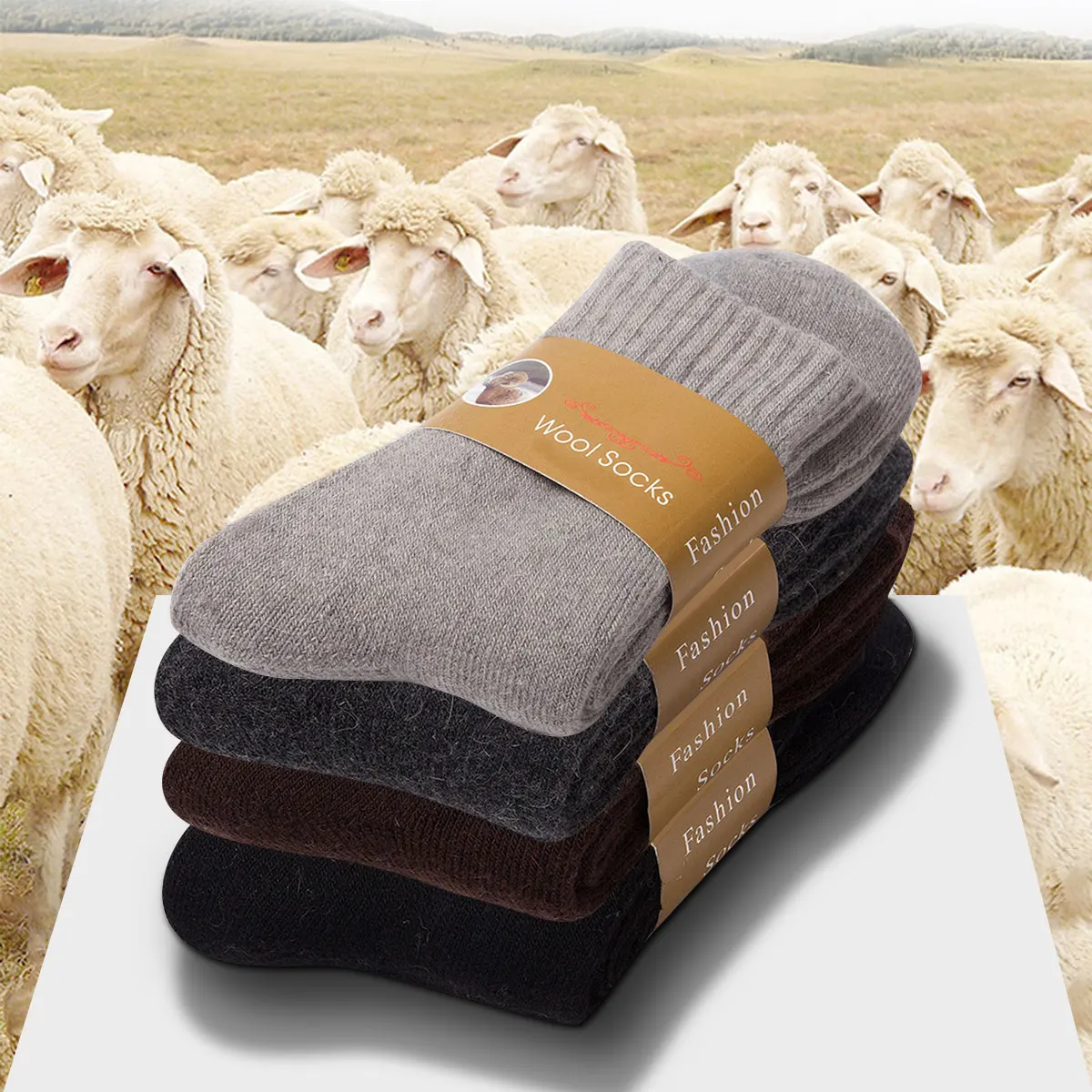 ถุงเท้ากันหนาว 2 คู่ ถุงเท้าผู - Thermal Sock Wool บทวิจารณ์และราคา