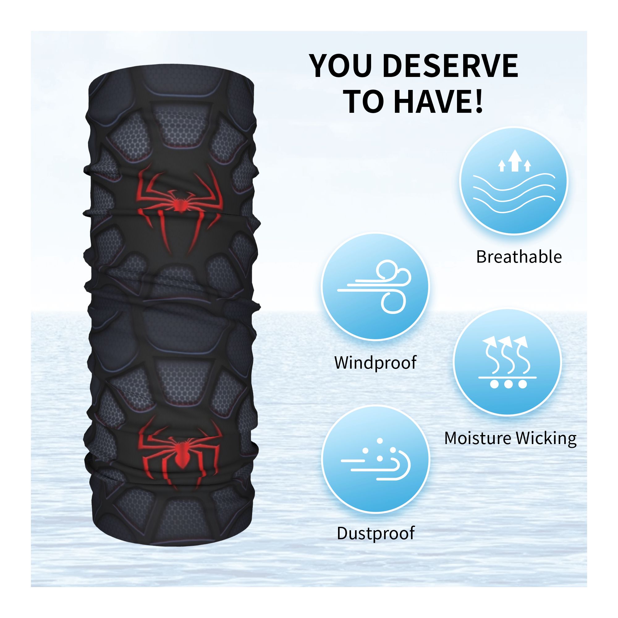 ผ้าคาดศีรษะและผ้าพันคอแบบหลอดล - Neck Gaiter Fleece บทวิจารณ์และราคา