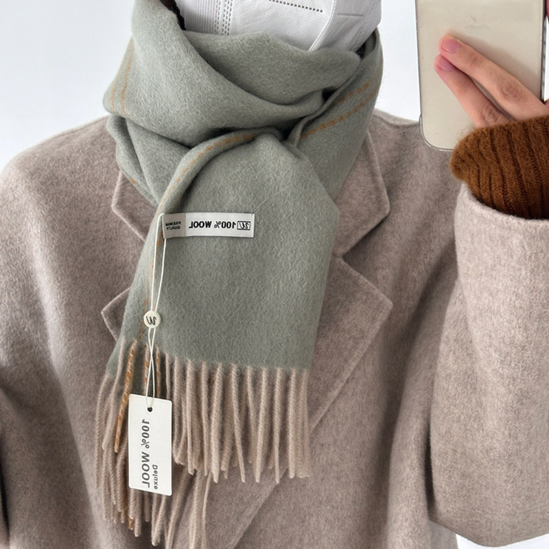 Elegant คุณภาพดี 100% ผ้าพันคอ - Wool Scarf Men บทวิจารณ์และราคา