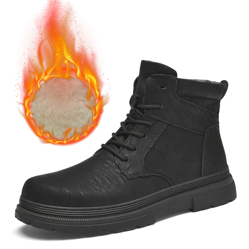รองเท้าบูทหนังบุขนสำหรับผู้ชาย - Waterproof Winter Boot บทวิจารณ์และราคา