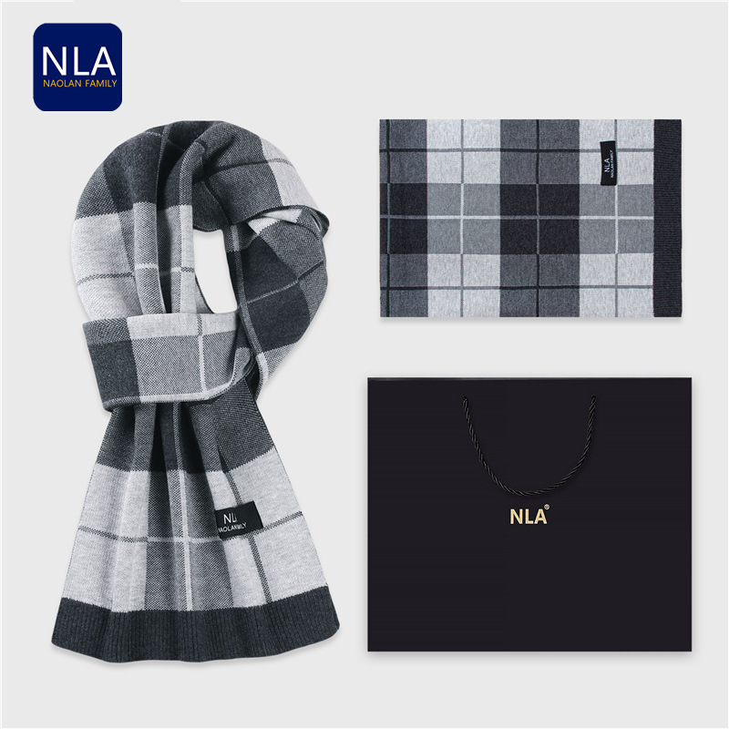 กล่องของขวัญ ผ้าพันคอไหมพรมถัก - Wool Scarf Men บทวิจารณ์และราคา