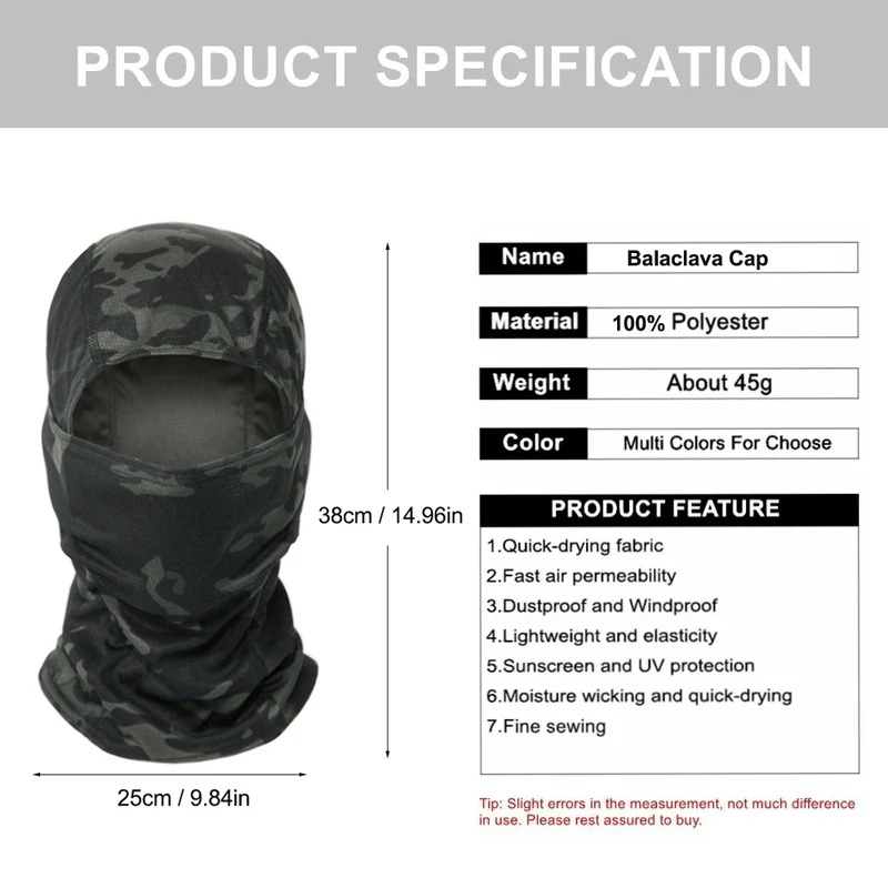 หมวกบาลาคลาวาลายพราง หน้ากากปิ - Balaclava Ski Mask บทวิจารณ์และราคา