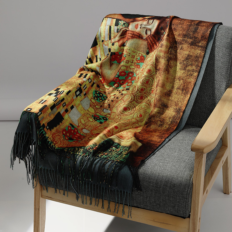 แบรนด์หรูภาพวาดสีน้ํามันผ้าพัน - Shawl Wrap Winter บทวิจารณ์และราคา